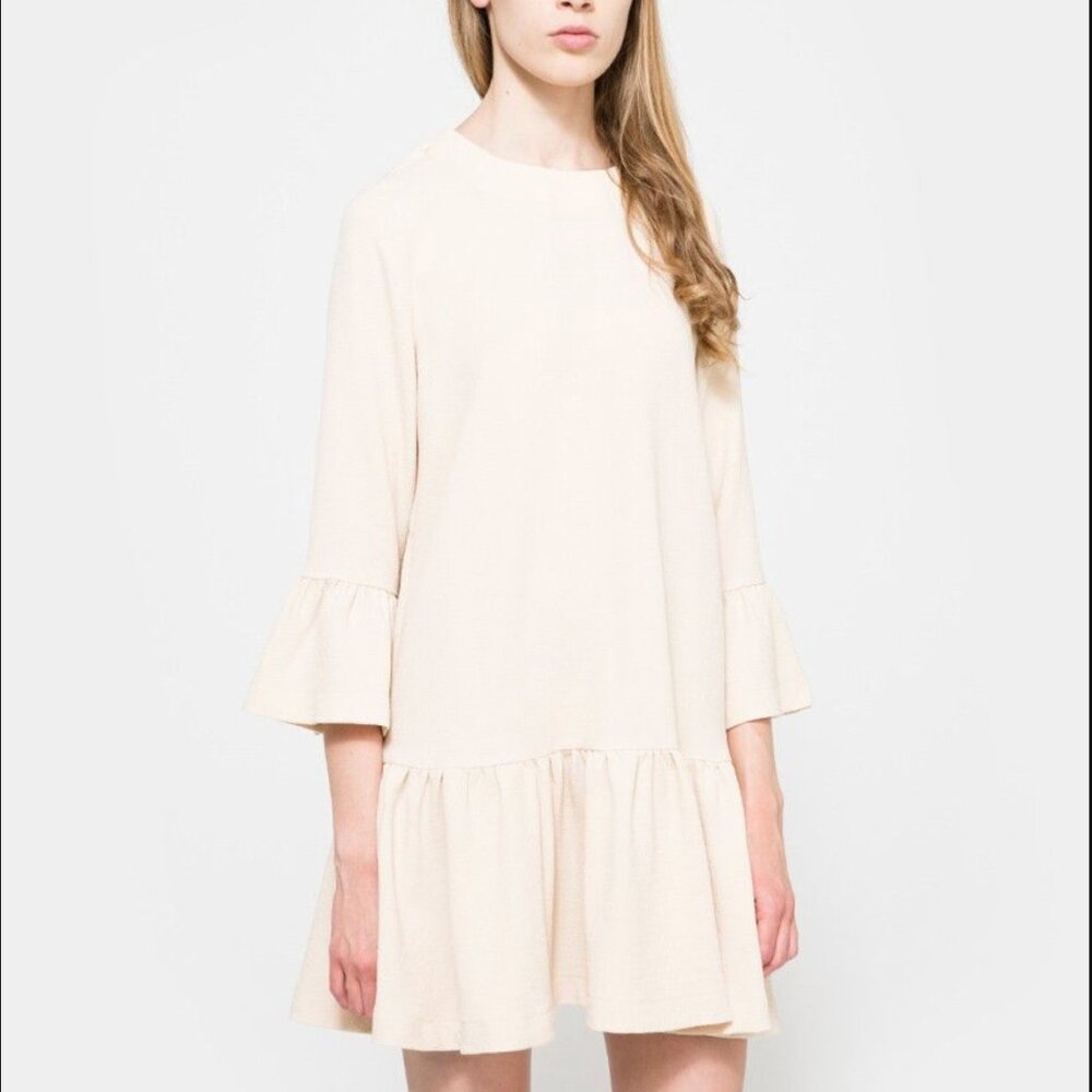 Ganni Clark Dress Ivory XS